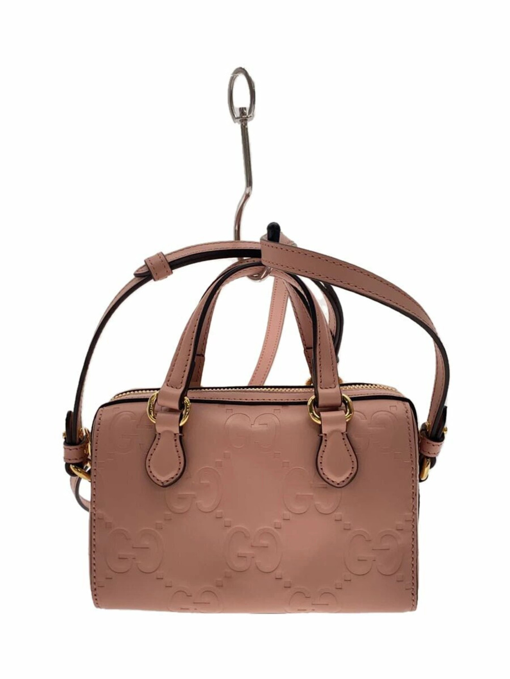 Gucci GG Super Top Handle Bag Rose Beige leather top handle shoulder